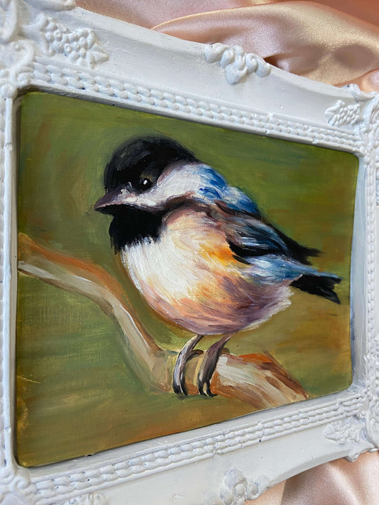 Original Bird Painting, Bird Artwork by Nesibe Bicici