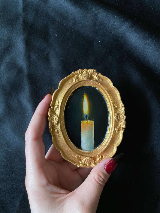 Oil paintings of Candle by Nesibe Bicici