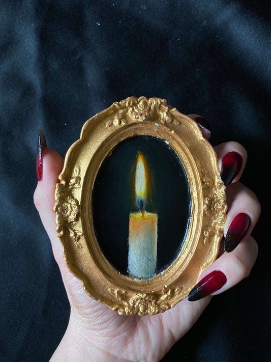 Oil paintings of Candle by Nesibe Bicici